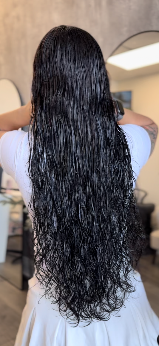 Wavy/Curly Black & Brown